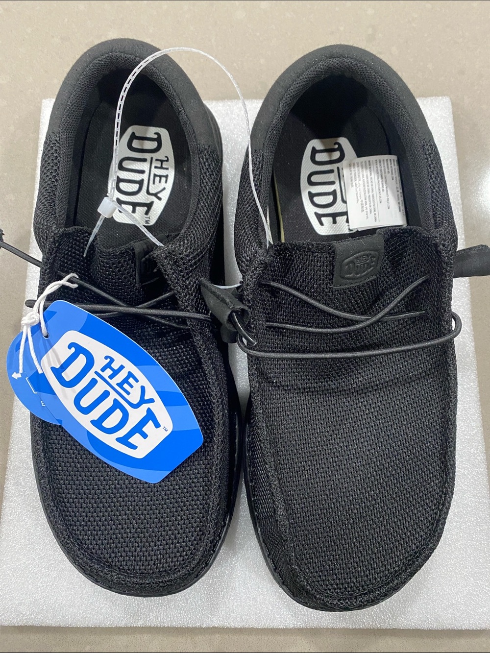 NEW hey dude black wally funk mono xtra wide shade mens 8 womens 9.5